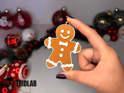 🍪🎄 Enfeite Natalino 3D – Boneco de Gengibre ✨
