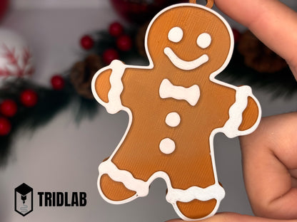 🍪🎄 Enfeite Natalino 3D – Boneco de Gengibre ✨